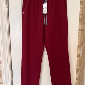 Figs Womens Sewell Classic Pant Burgundy size XL